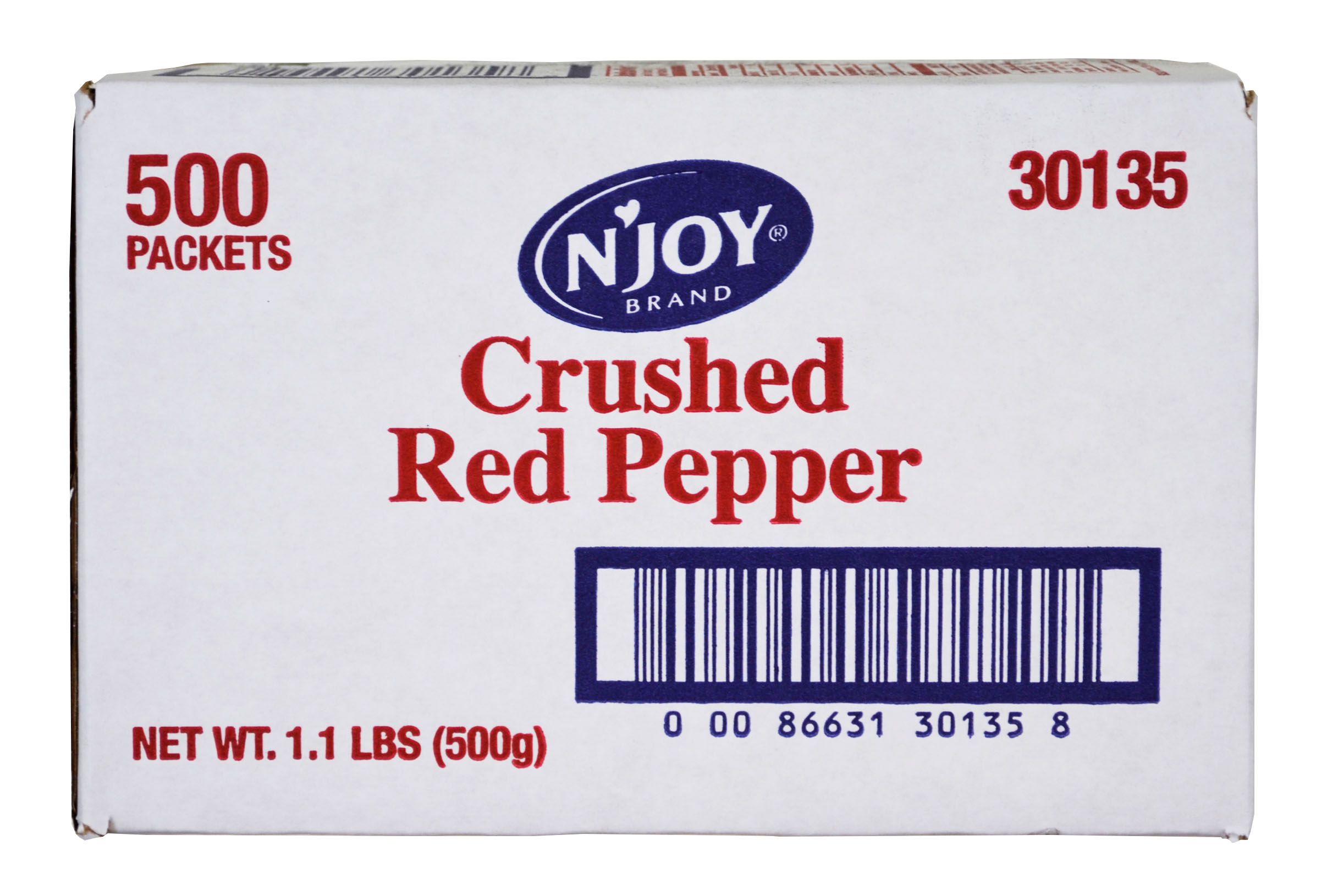 N'joy Crushed Red Pepper, 1 Gram -- 500 Per Case