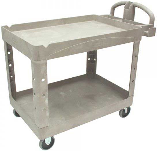 Rubbermaid Medium Beige Heavy Duty Ergo Handle Utility Cart