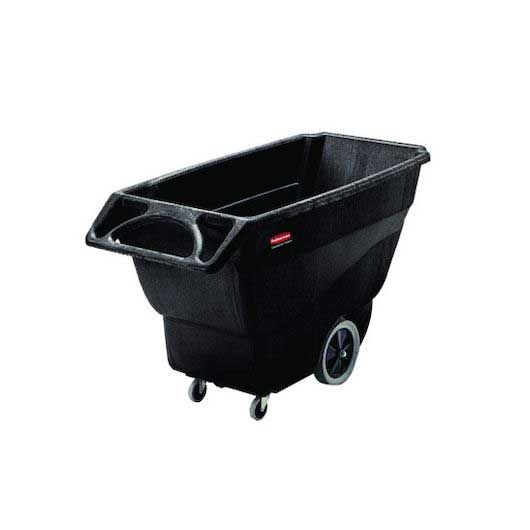 Rubbermaid Black Utility Tilt Truck, 0.75 Cubic Yard
