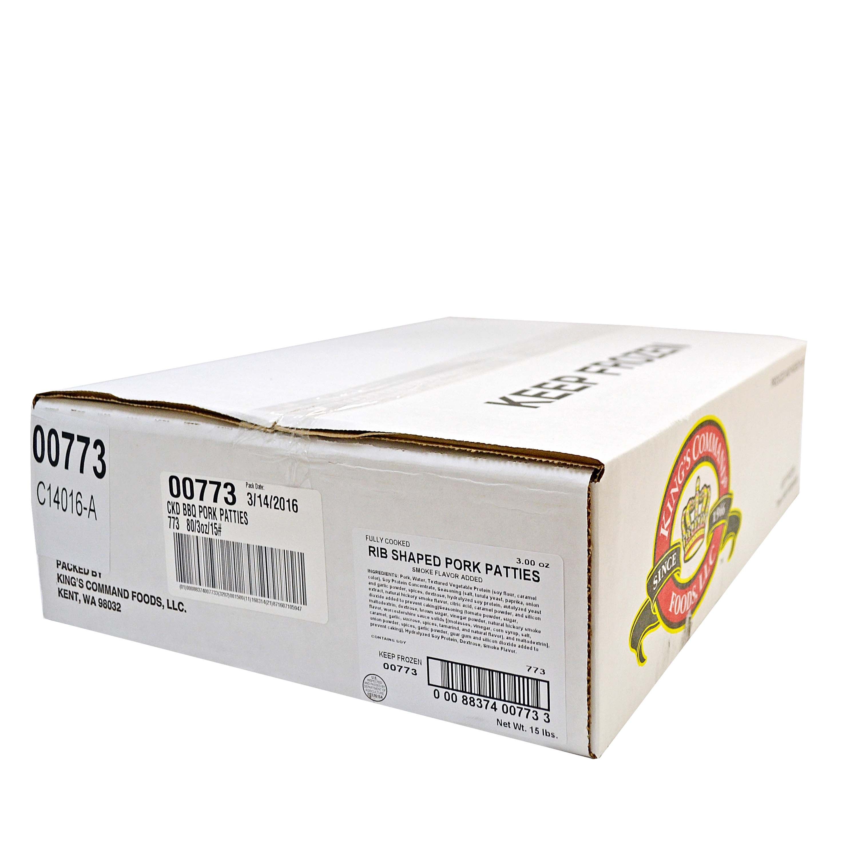 King's Command Foods Cooked Pork Sausage Patty, 2 Ounce -- 120 Per Case