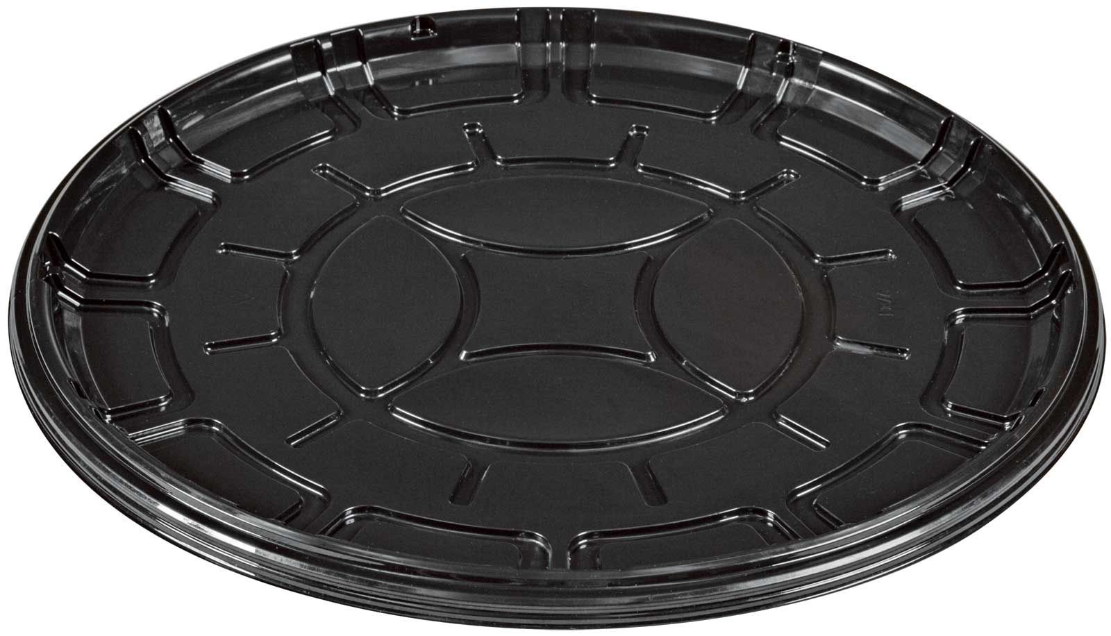 Partipak Pete Black Round Everyday Tray, 18 Inch -- 50 Per Case