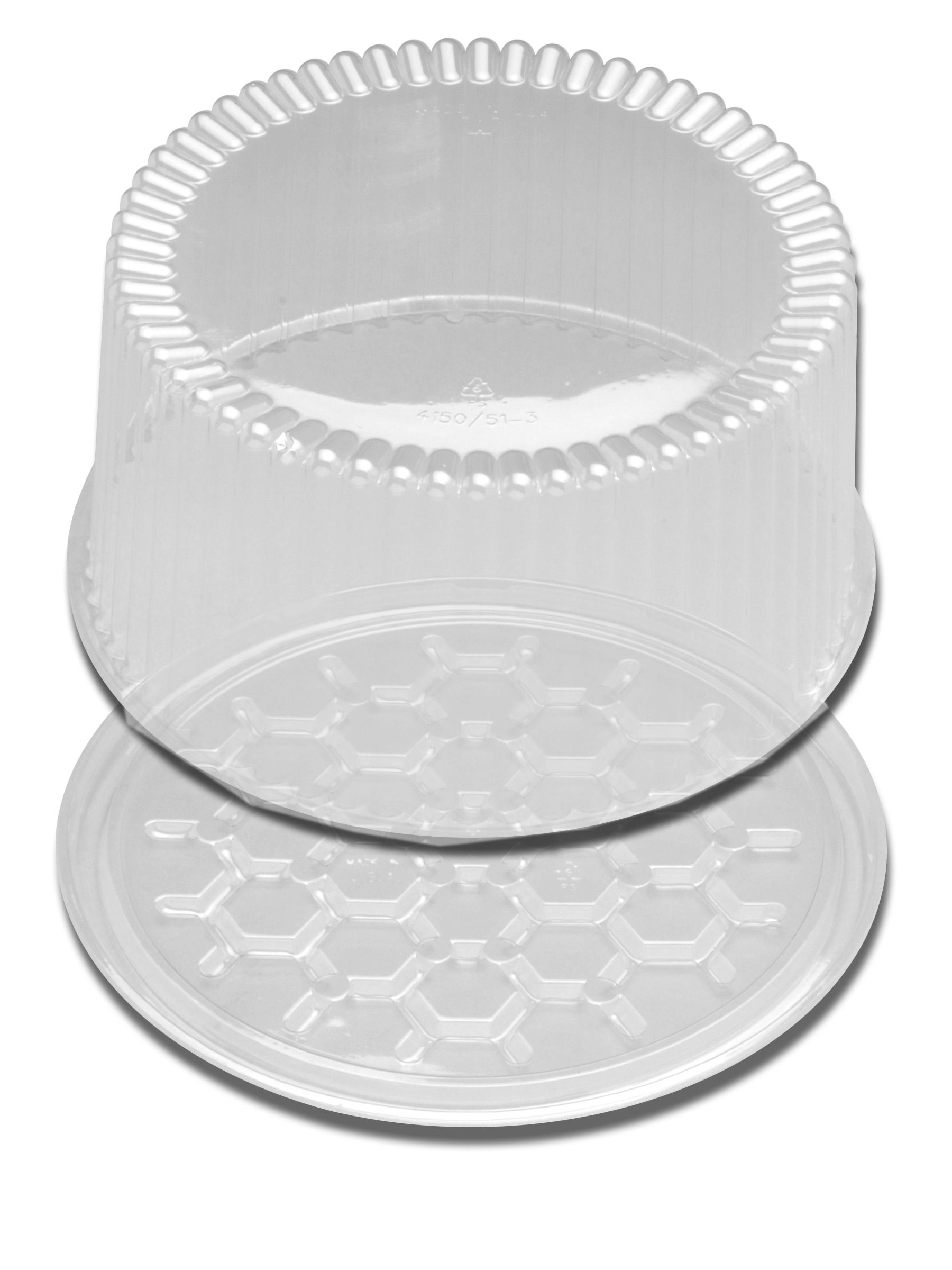 D & W Fine Pack Clear 2 3 Layer Cake Display Container, 10 Inch -- 80 Per Case