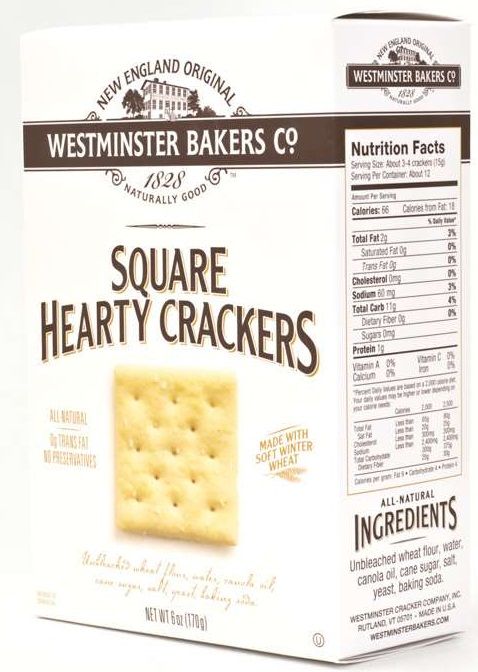 Westminster Crackers Wbc Square Hearty Crackers, 6 Ounce -- 12 Per Case