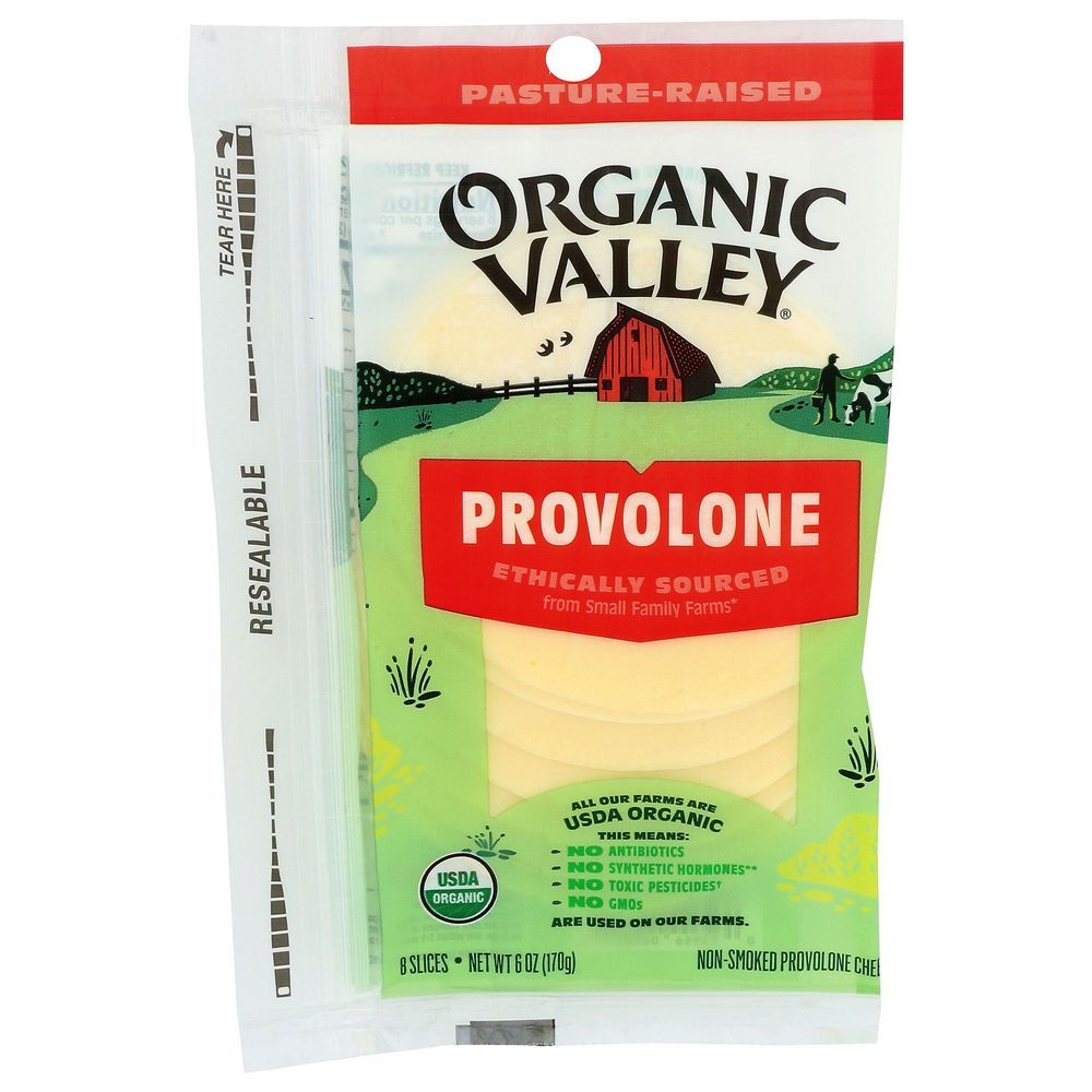 Organic Valley Organic Provolone Sliced Cheese, 6 Ounce -- 12 Per Case