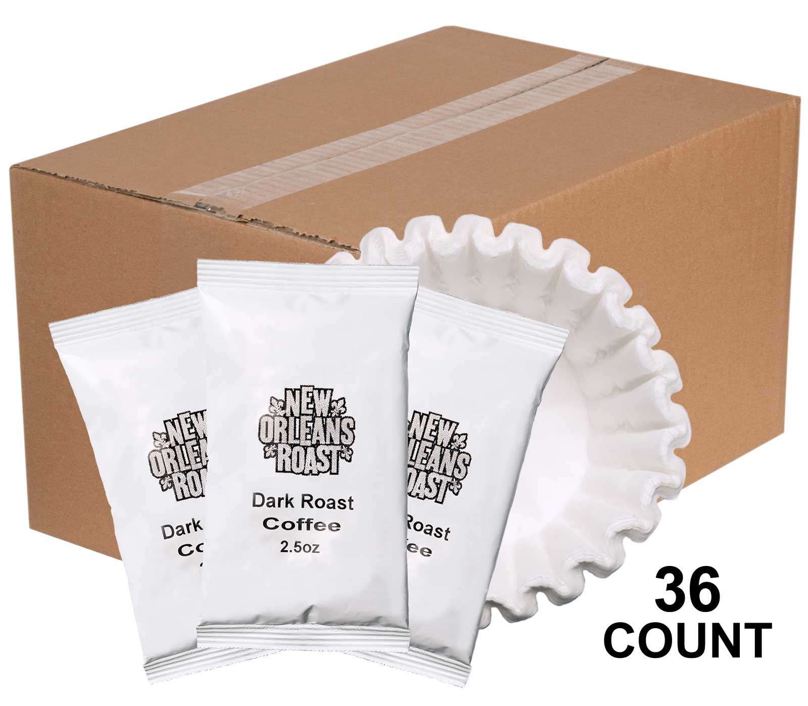Pj's Coffee Of New Orleans New Orleans Dark Roast Coffee, 2.5 Ounce -- 36 Per Case