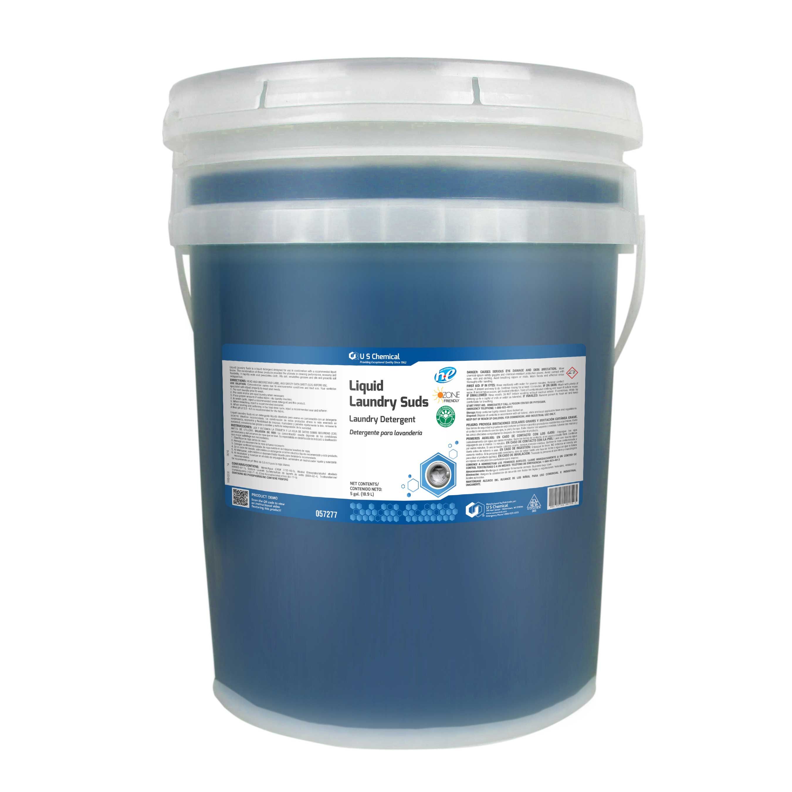 U S Chemical Suds Laundry Detergent Liquid, 5 Gallon
