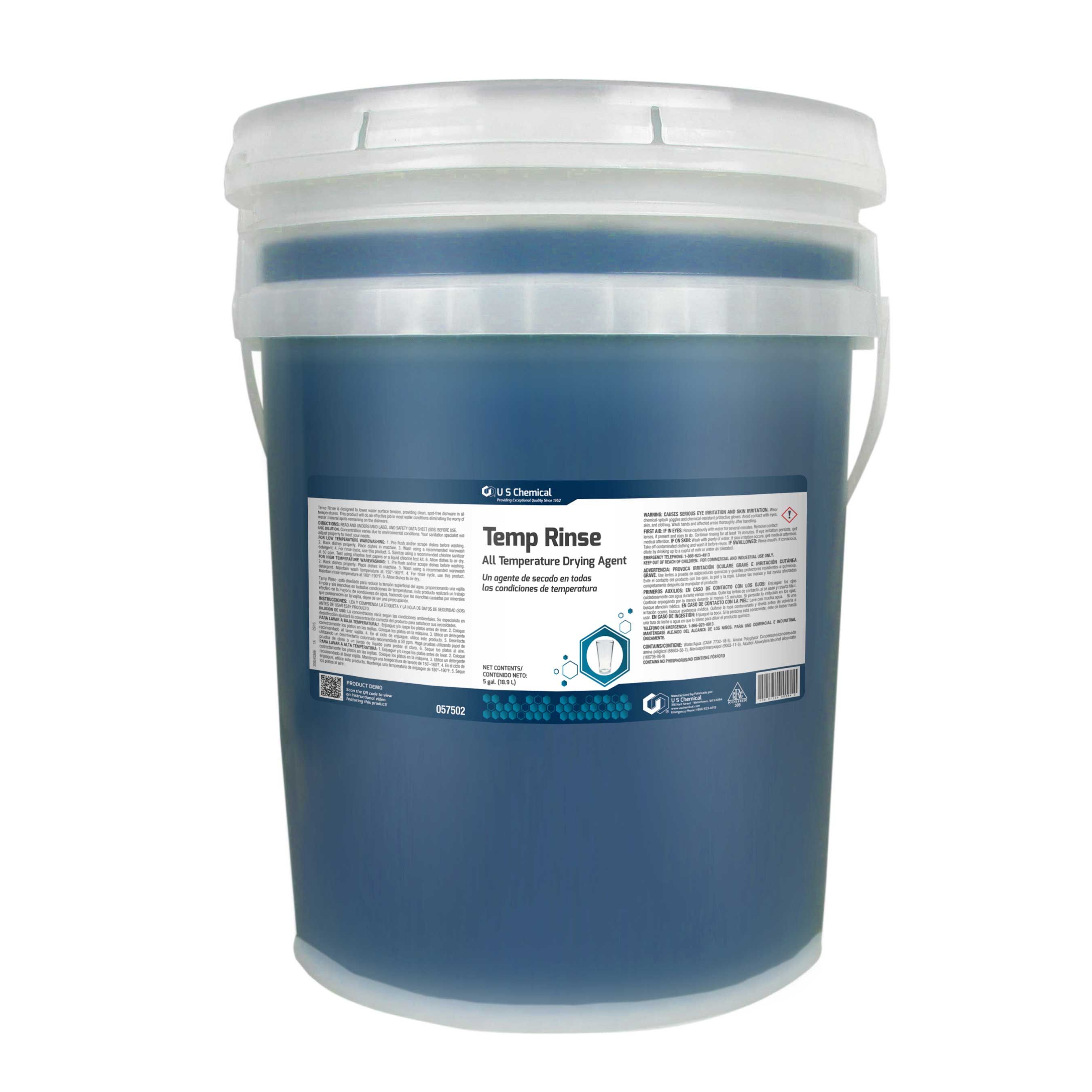 U S Chemical Rinse Additive Liquid, 5 Gallon