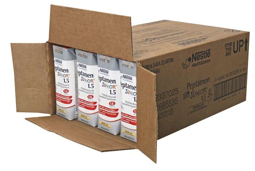 Peptamen Junior 1.5 Vanilla Tube Feeding Formula Food, 8.45 Fluid Ounce -- 24 Per Case