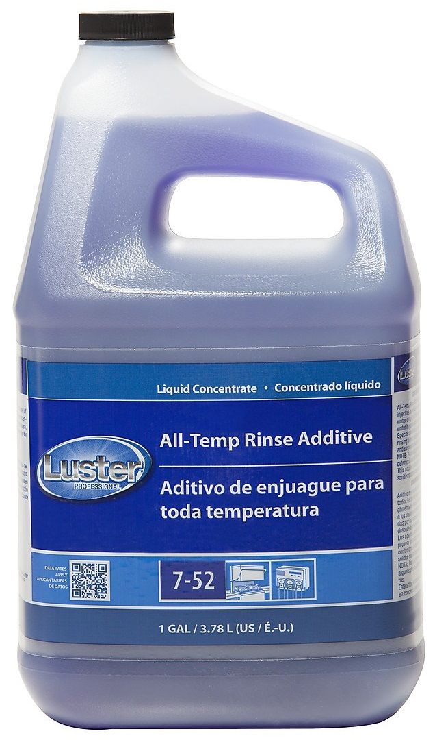 Luster F 7-52 Closed Loop All Temp Rinse Aid Liquid Concentrate, 1 Gallon -- 4 Per Case