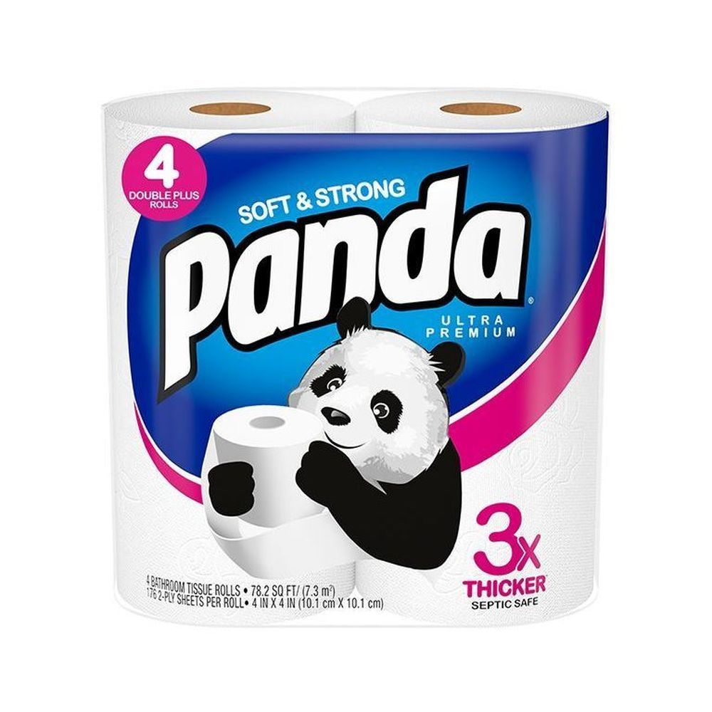 Panda 4 X 4 Inch 2 Ply Bath Tissue, 176 Count -- 24 Per Case