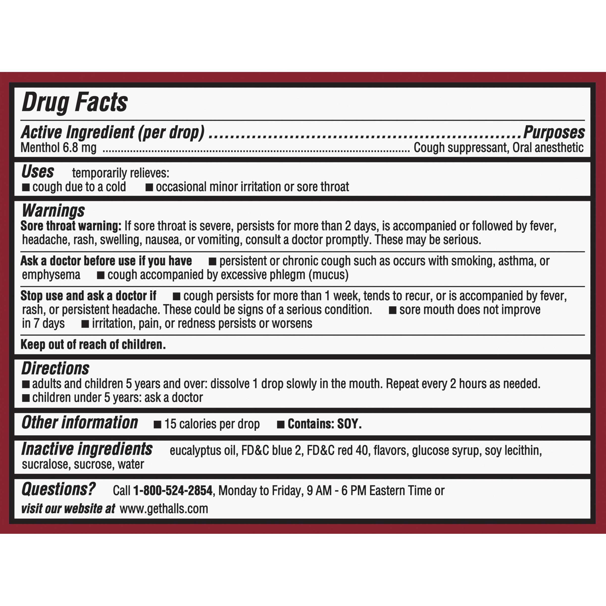 Halls Cherry, 9 Count -- 480 Per Case