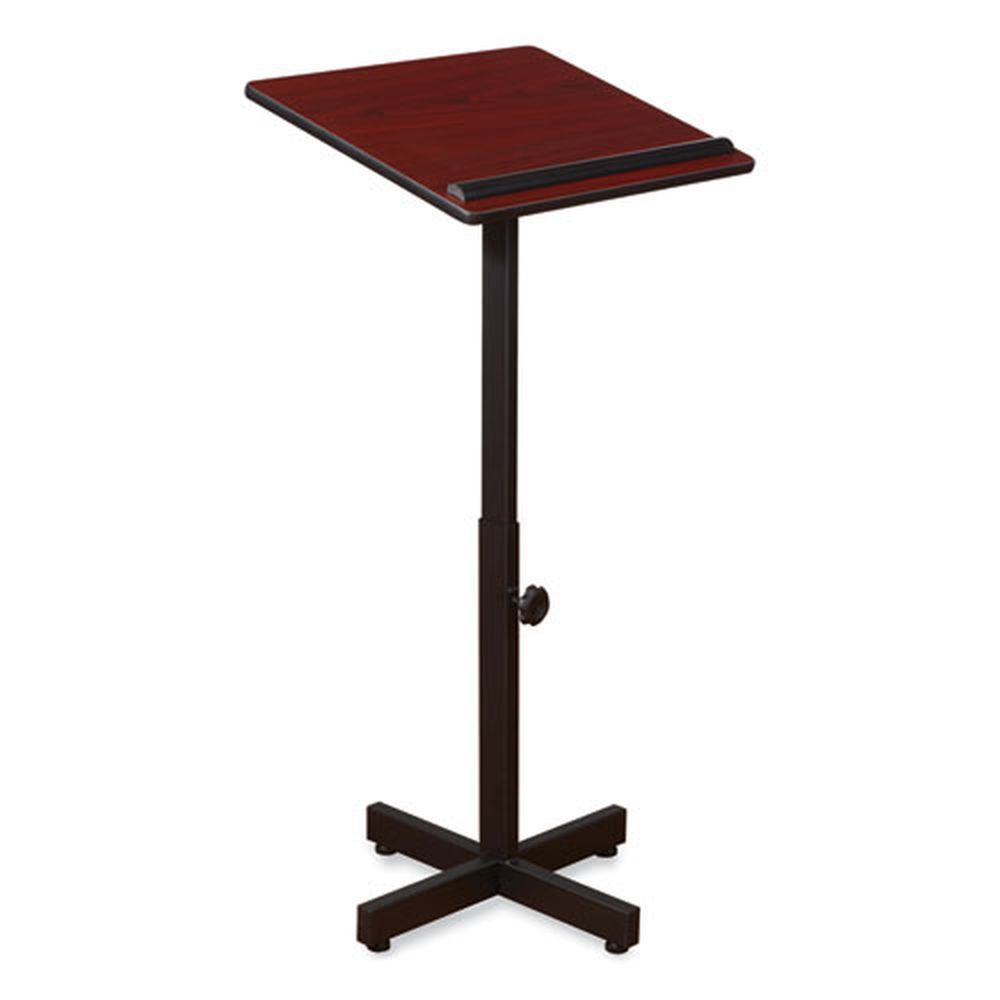Oklahoma Sound Mahogany Portable Presentation Lectern Stand, 20 X 18.25 X 44 Inch