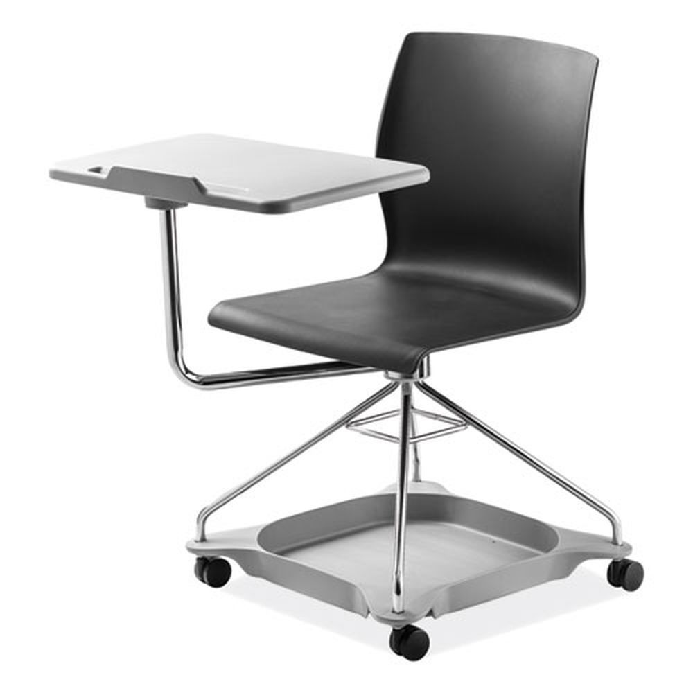 Nps Cogo Black Seat/back Chrome Frame Mobile Tablet Chair, Supports Up To 440 Pound