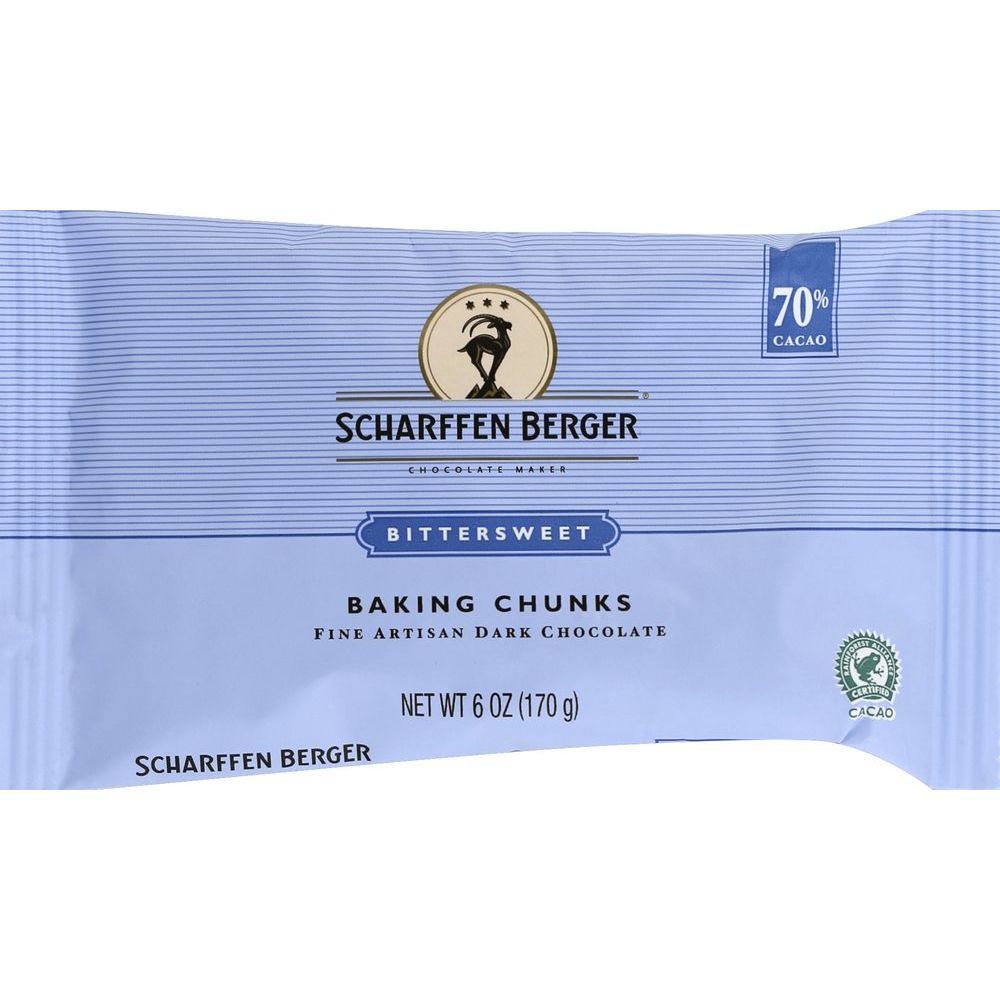 Scharffen Berger Baking Bittersweet Dark Chocolate Chunks, 7 Ounce -- 8 Per Case