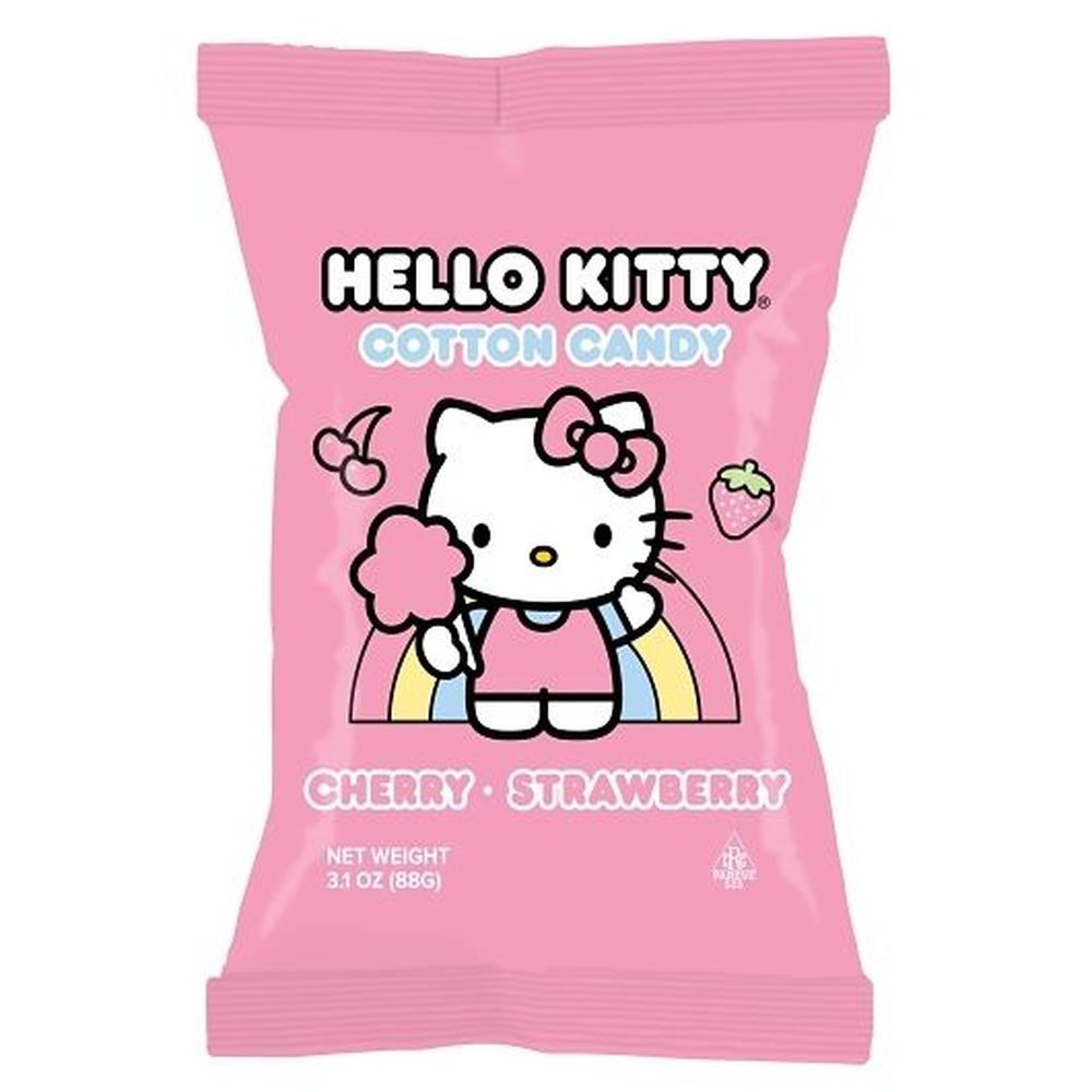 Hello Kitty Cherry Strawberry Cotton Candy, 3.1 Ounce -- 12 Per Case