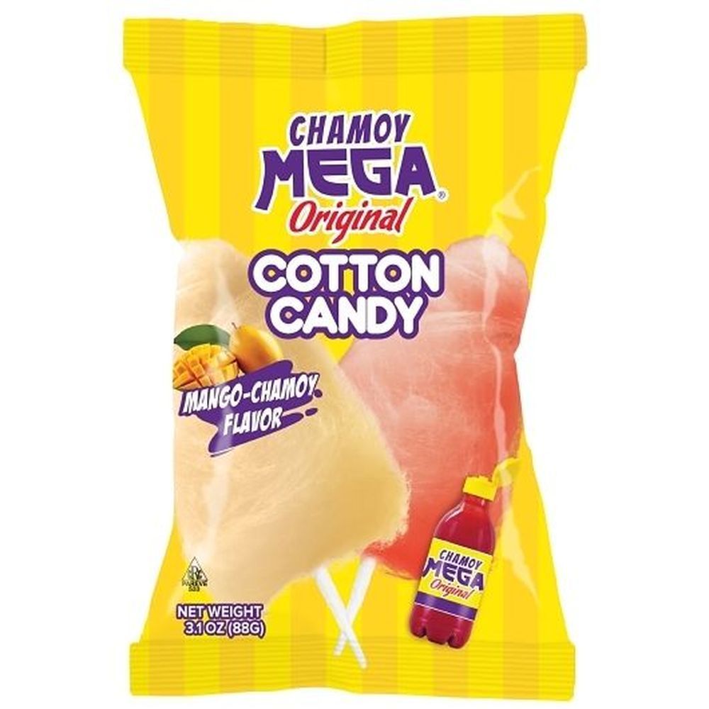 Mega Chamoy Mango-chamoy Cotton Candy, 3.1 Ounce -- 12 Per Case