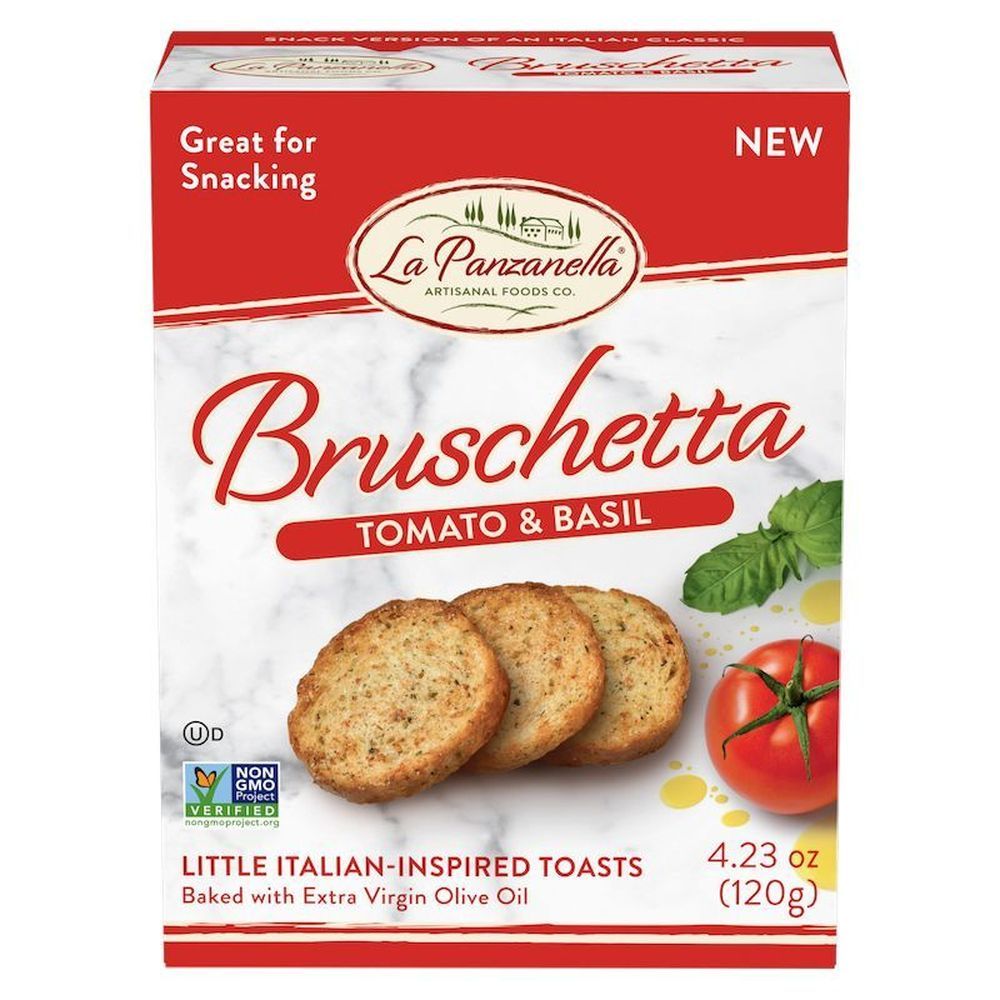 La Panzanella Tomato And Basil Bruschetta Cracker, 4.23 Ounce -- 12 Per Case