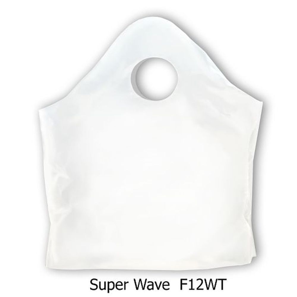 Command Packaging 12 X 13 X 5 Inch Stock White Wave Plastic Carry Out Bag, 1000 Count