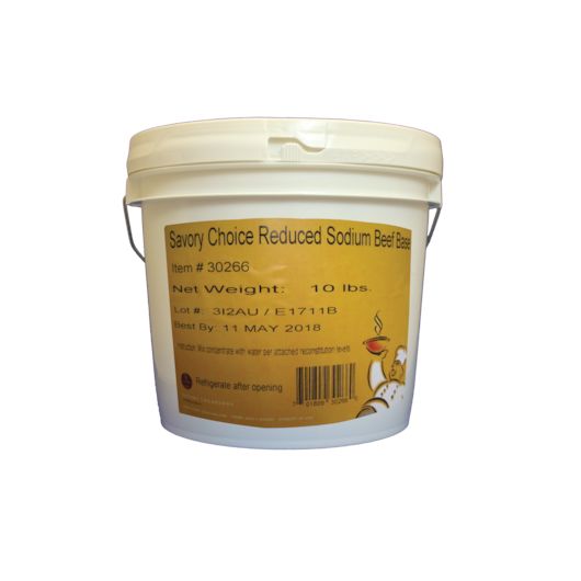 Savory Choice Reduced Sodium Beef Base Concentrate, 10 Pound