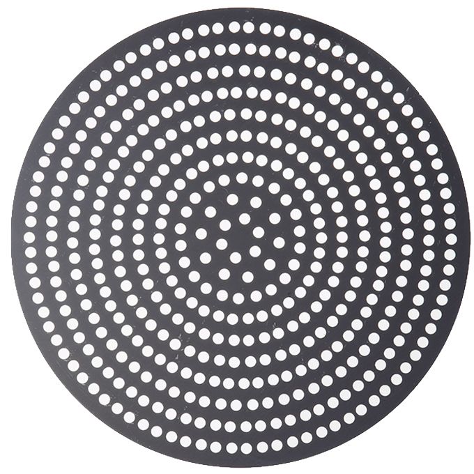 American Metalcraft Dark Gray Hard Coat Anodized Aluminum Super Perforated Disk, 20 Inch Dia.