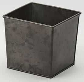 American Metalcraft Onyx Galvanized Steel Sixth Size Rectangular Beverage Tub, 6 X 6-1/4 X 5-3/4 Inch