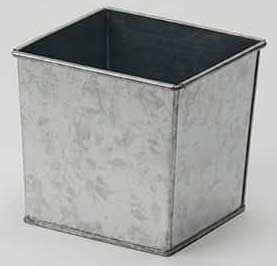American Metalcraft Silver Galvanized Steel Six Size Rectangular Beverage Tub, 6 X 6-1/4 X 5-3/4 Inch