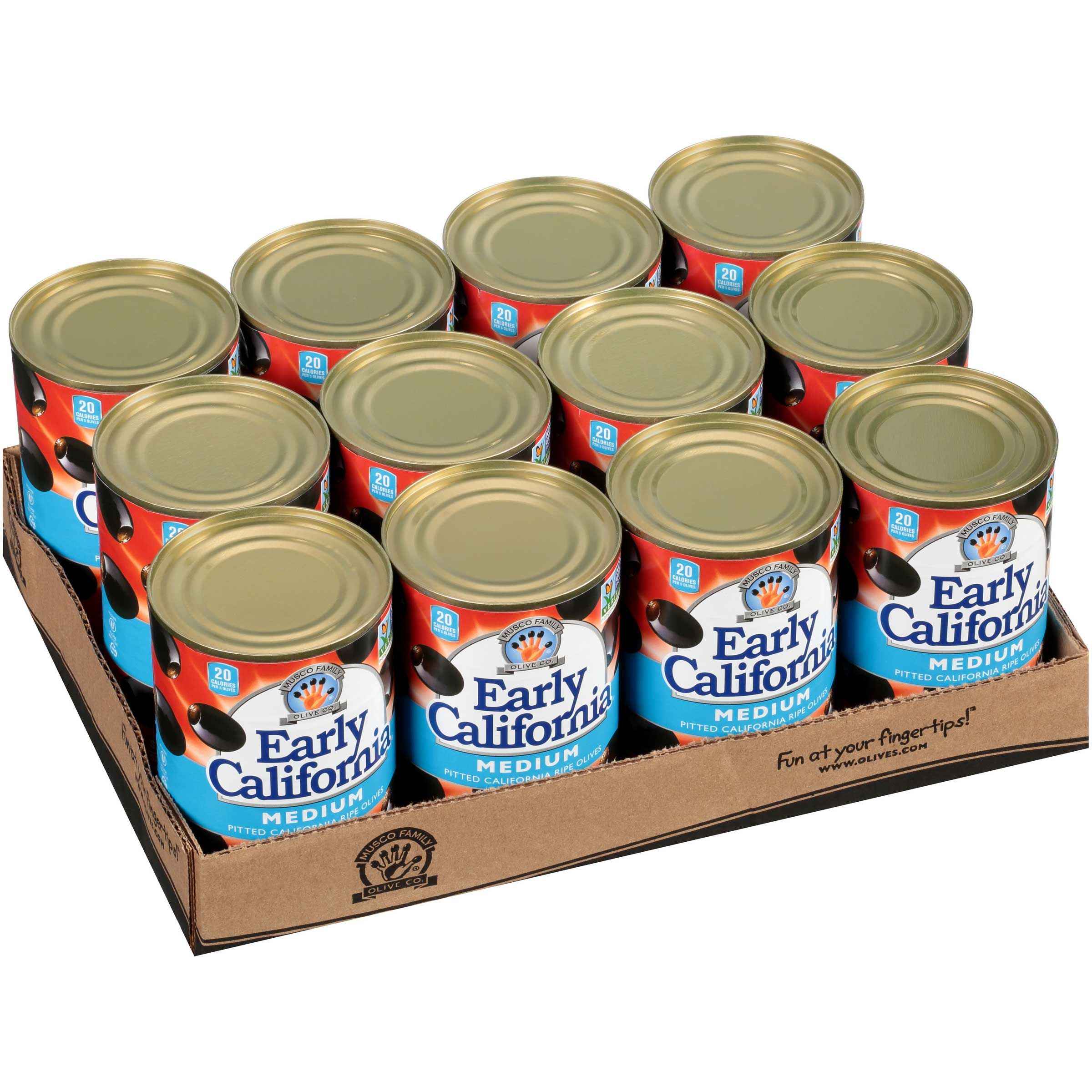 Early California Medium Pitted Ripe Olives, 6 Ounce -- 12 Per Case