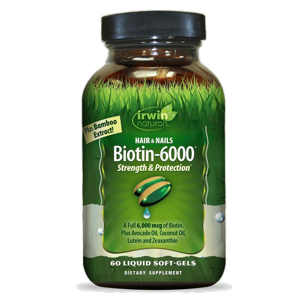 Irwin Naturals Biotin-6000 Strength Protection Soft Gel, 60 Count