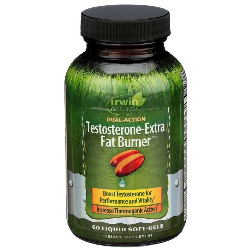 Irwin Naturals Testosterone Extra Fat Burner Soft Gel, 60 Count