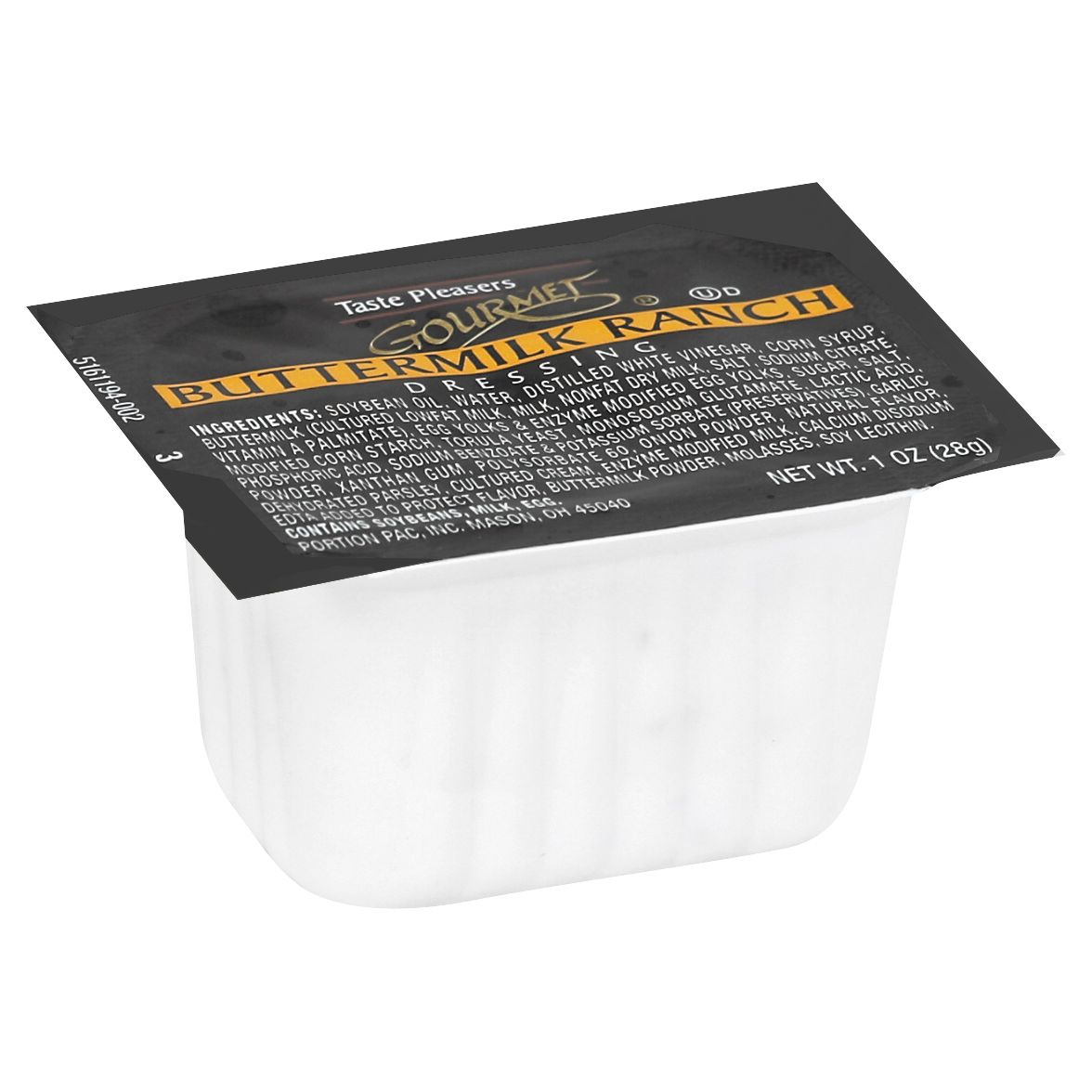 Taste Pleasers Buttermilk Ranch Dressing Cup, 1 Ounce -- 100 Per Cae