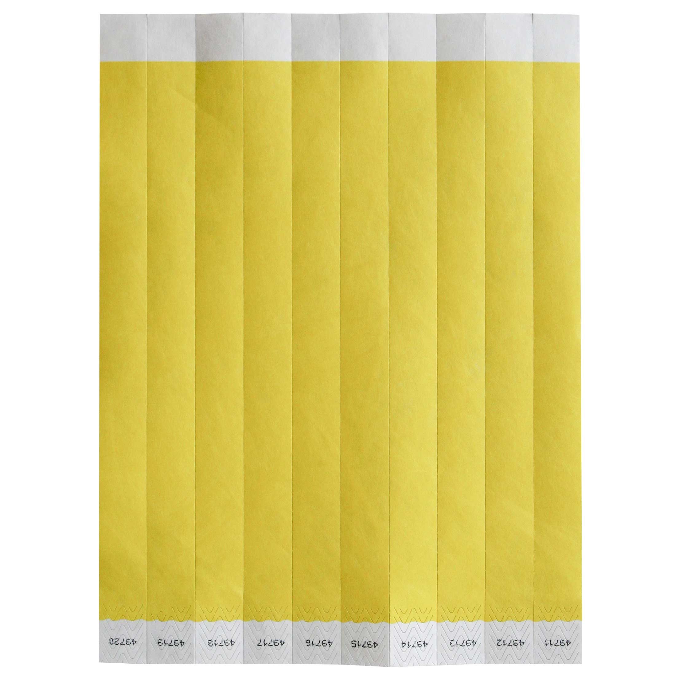 Bar Maid Yellow Solid Security Wristband -- 500 Per Case