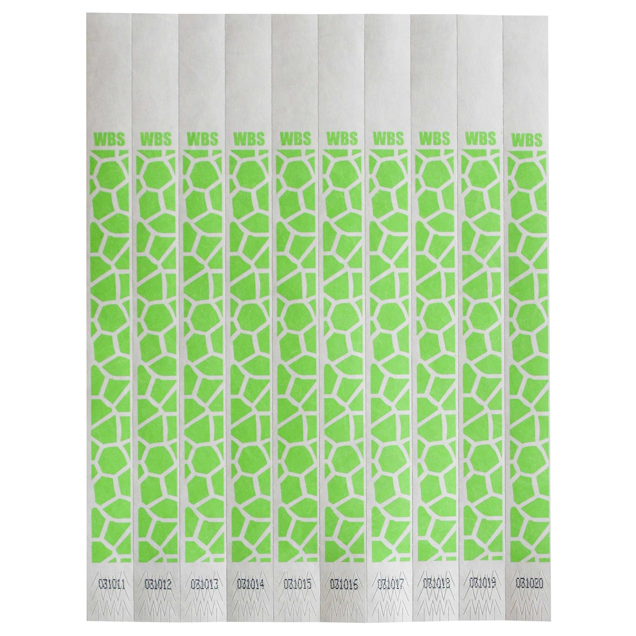 Bar Maid Green Security Wristband -- 500 Per Case