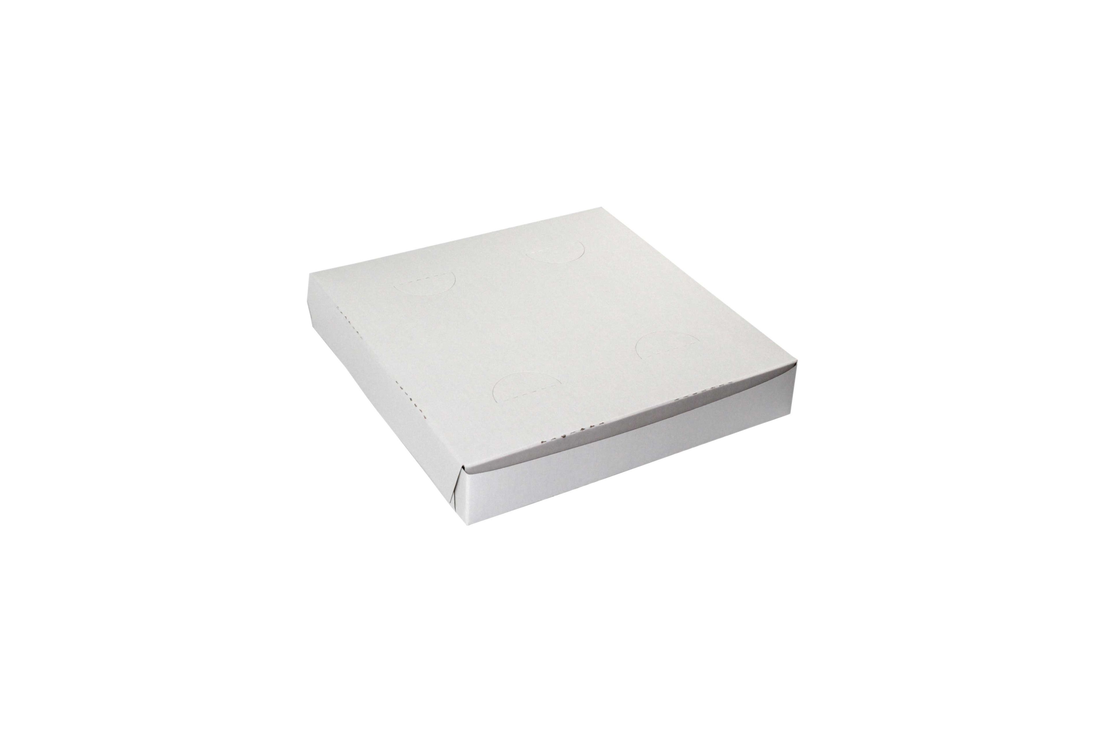 Boxit Lock Corner One Piece White Pizza Box, 9 X 9 X 1.5 Inch -- 100 Per Case