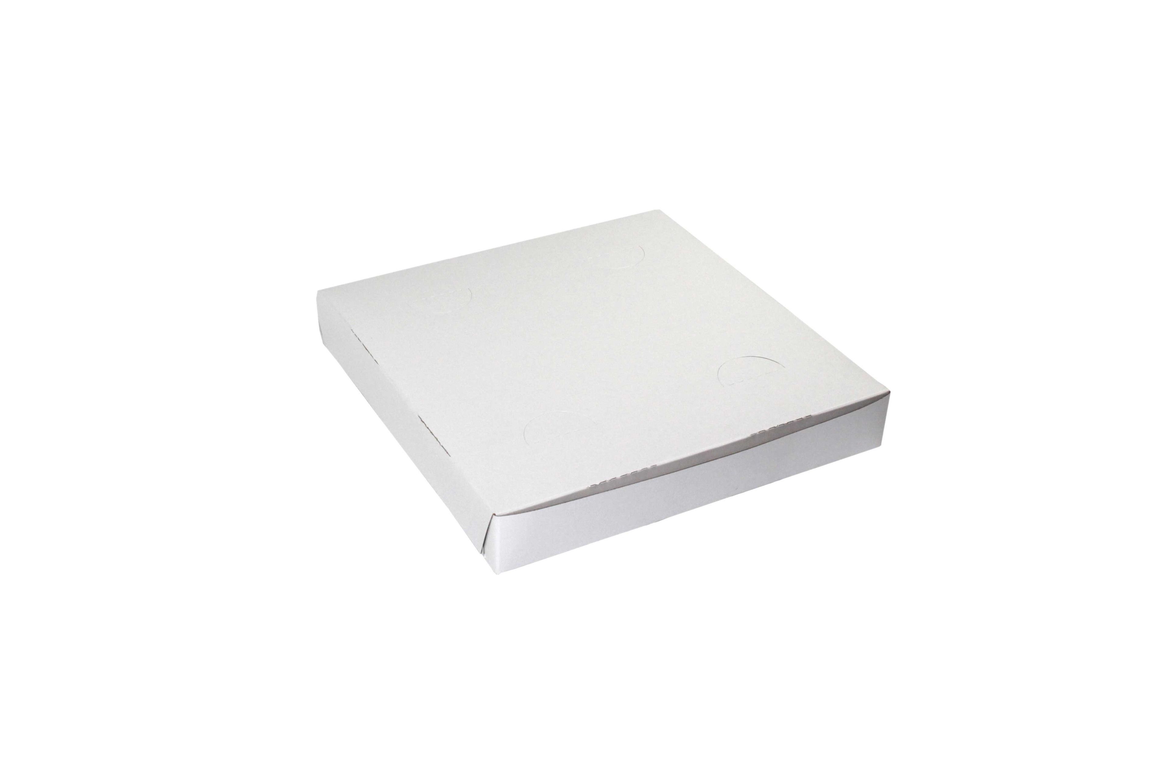 Boxit Lock Corner One Piece White Pizza Box, 10 X 10 X 1.5 Inch -- 100 Per Case