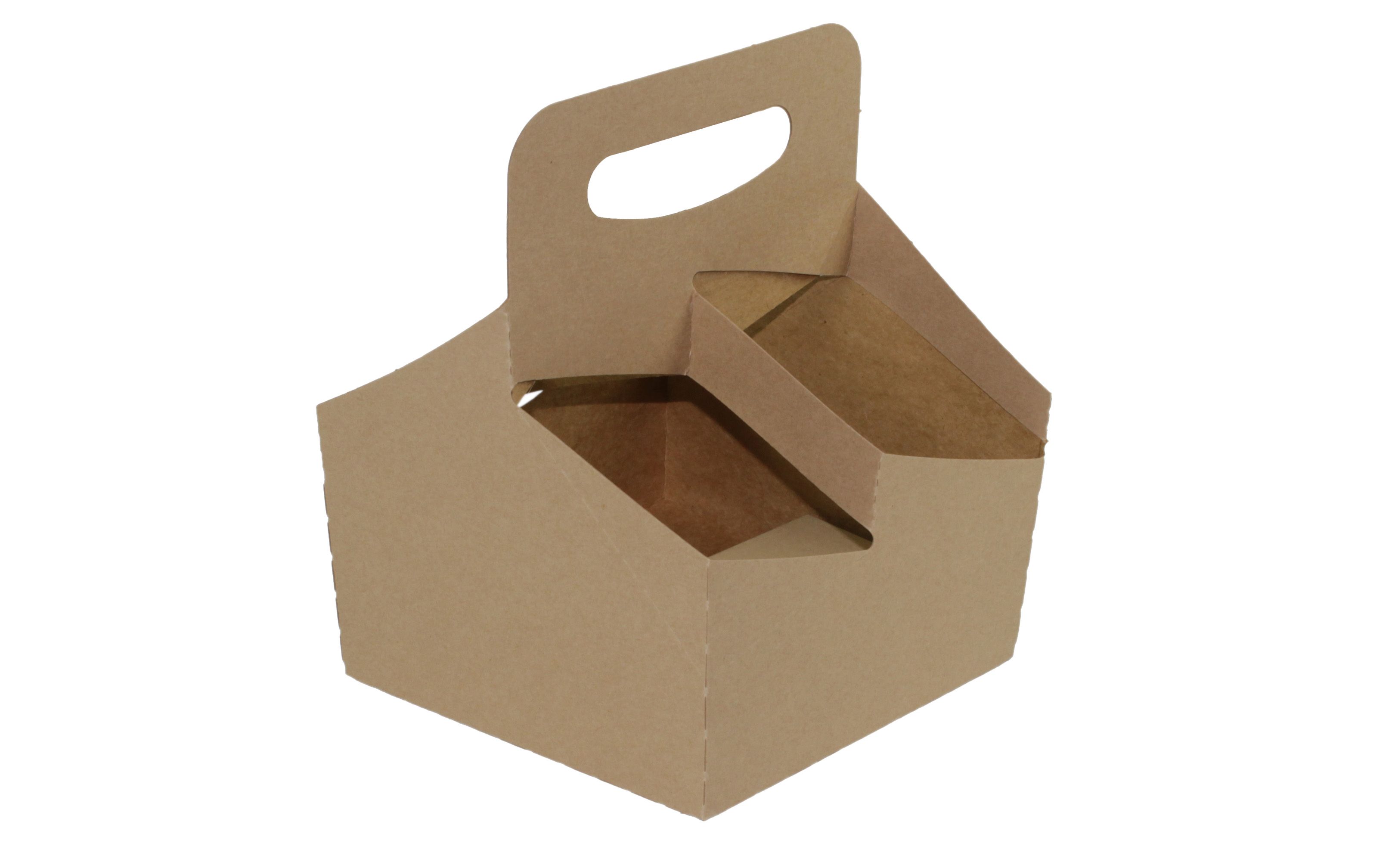 Boxit Kraft Cup Carrier, 7.25 X 7 X 9.25 Inch -- 100 Per Case