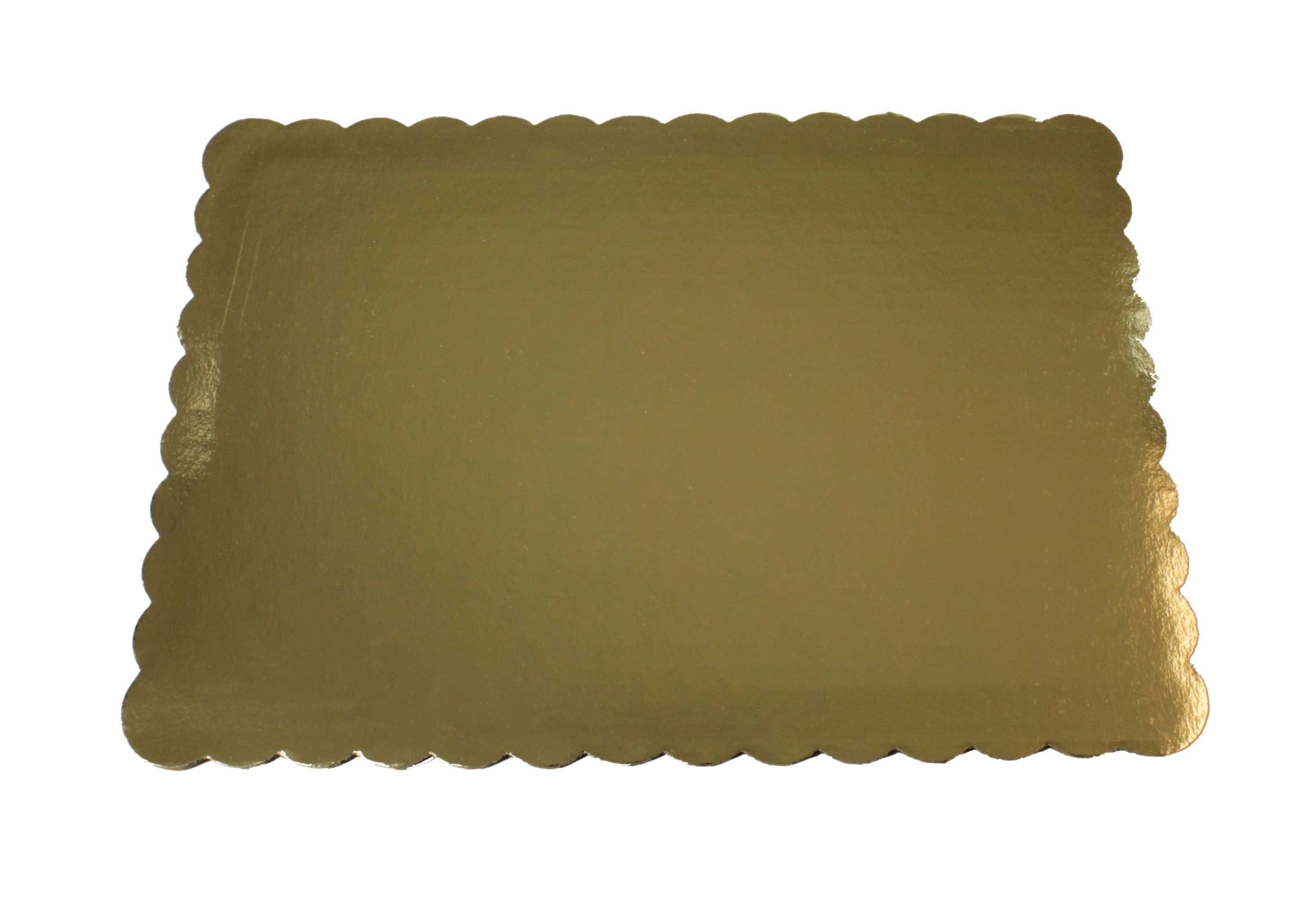 Boxit Double Wall 0.25 Sheet White Gold Scalloped Cake Pad -- 50 Per Case