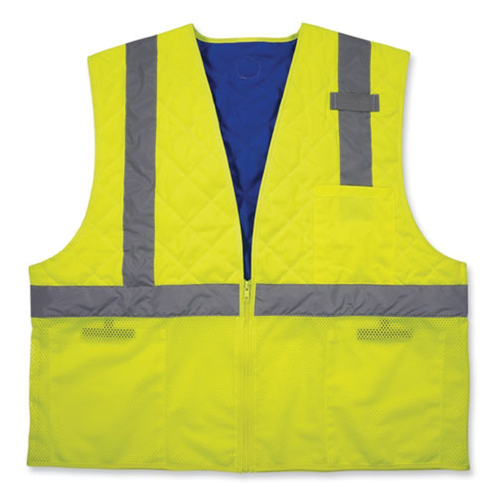 Ergodyne Chill -its 6668 Polymer 2x-large Lime Class 2 Hi-vis Safety Cooling Vest