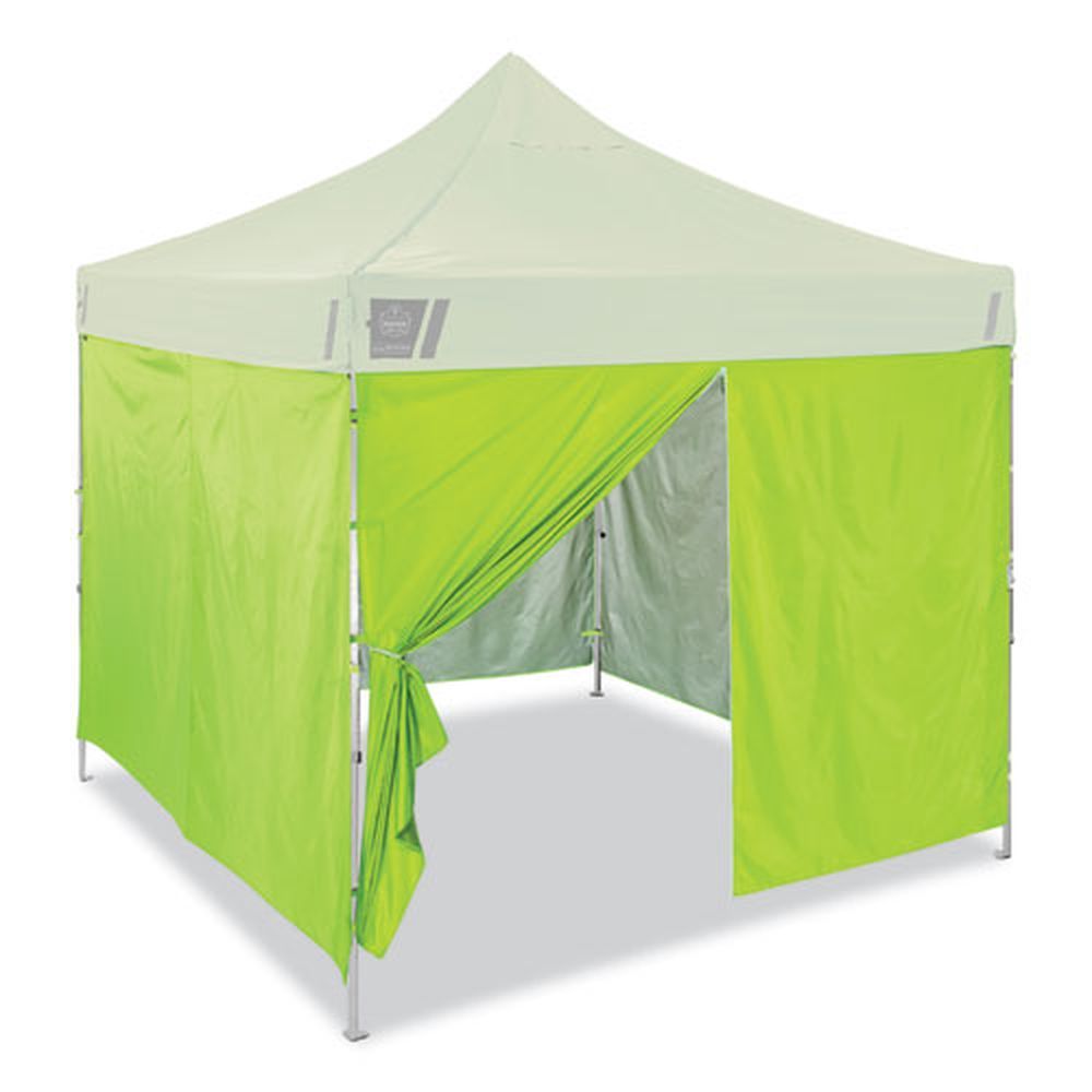 Ergodyne Shax 6054 Polyester Single Skin Lime Pop Up Tent Sidewall Kit, 10 X 10 Feet