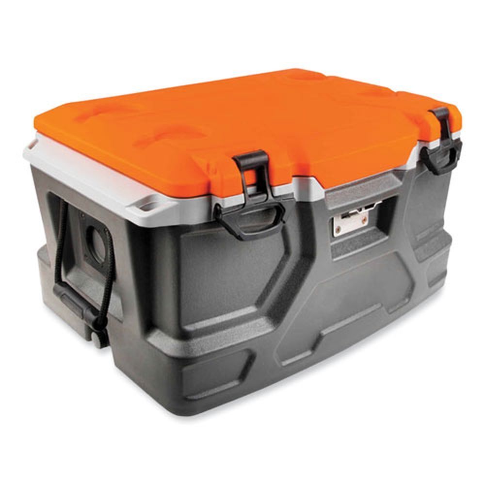 Ergodyne Chill Its 5171 Orange And Gray Industrial Hard Sided Cooler, 48 Quart -- 20 Per Case