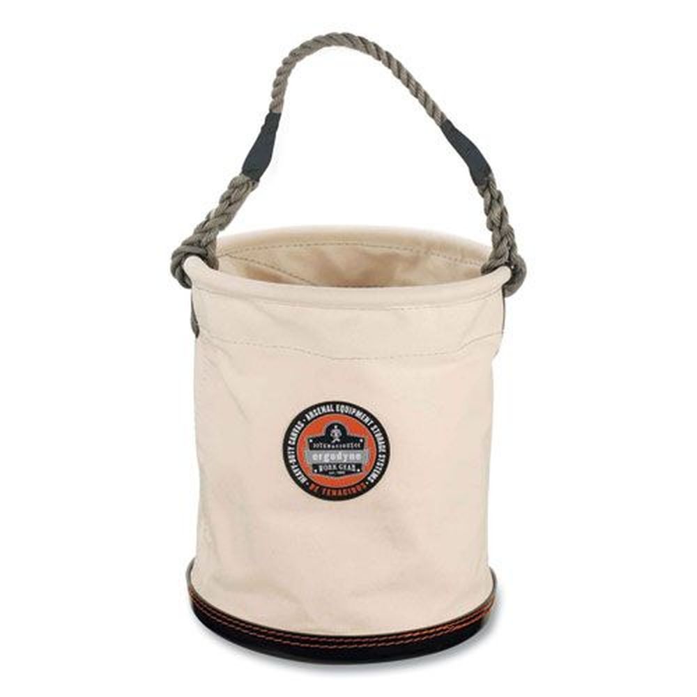 Ergodyne White Arsenal 5733 Large Plastic Bottom Canvas Hoist Bucket, 100 Pound