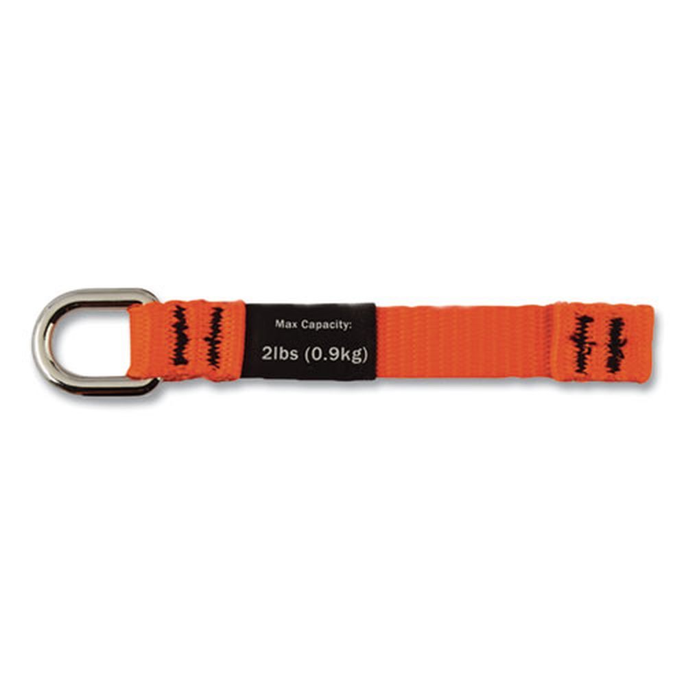 Ergodyne Squids 3700 Nylon Orange And Black 4.5 Inch Webbing Tool Tails With D Rings, 2 Pound Max Work Capacity -- 60 Per Case