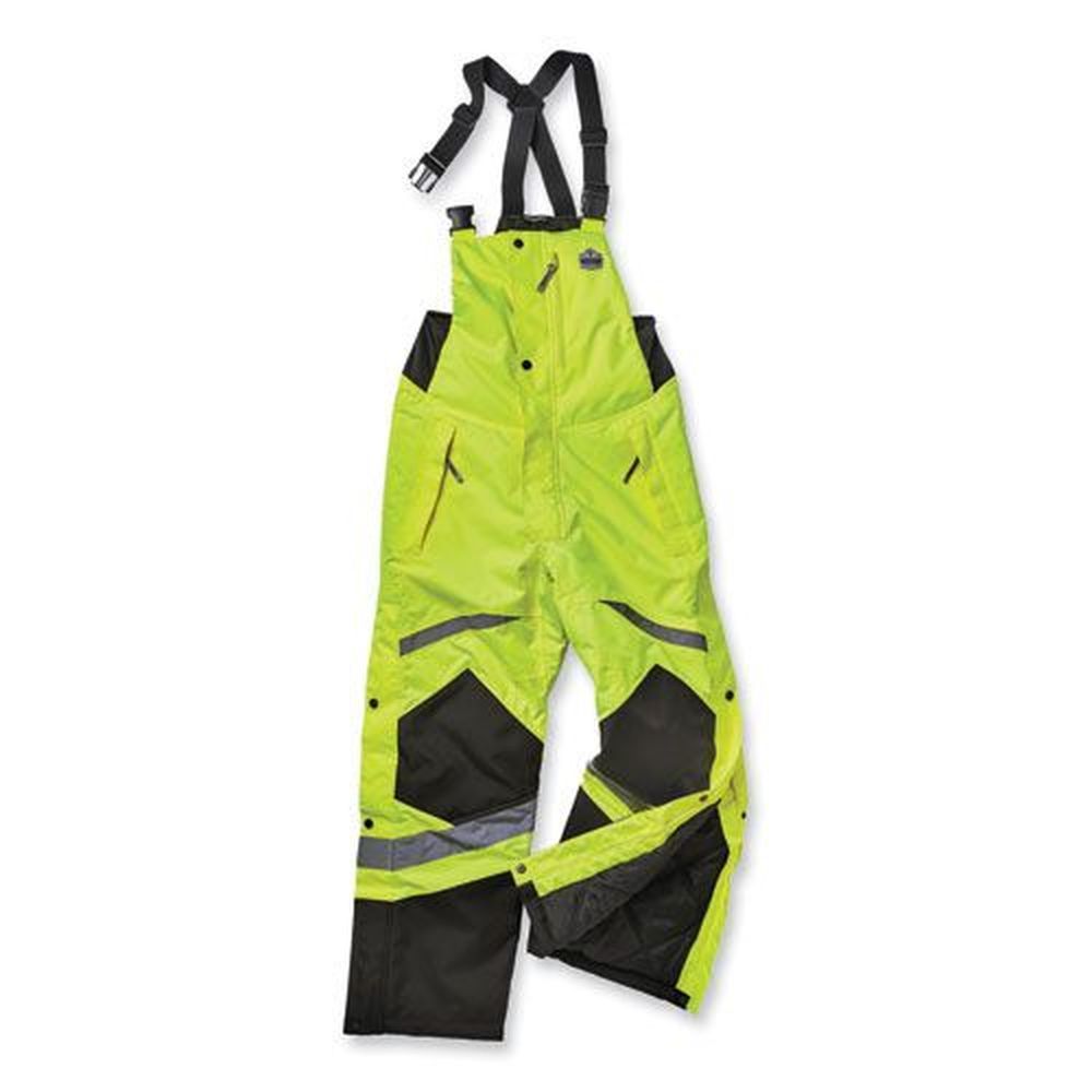 Ergodyne Glowear 8928 Lime Large Class E Hi-vis Insulated Bibs