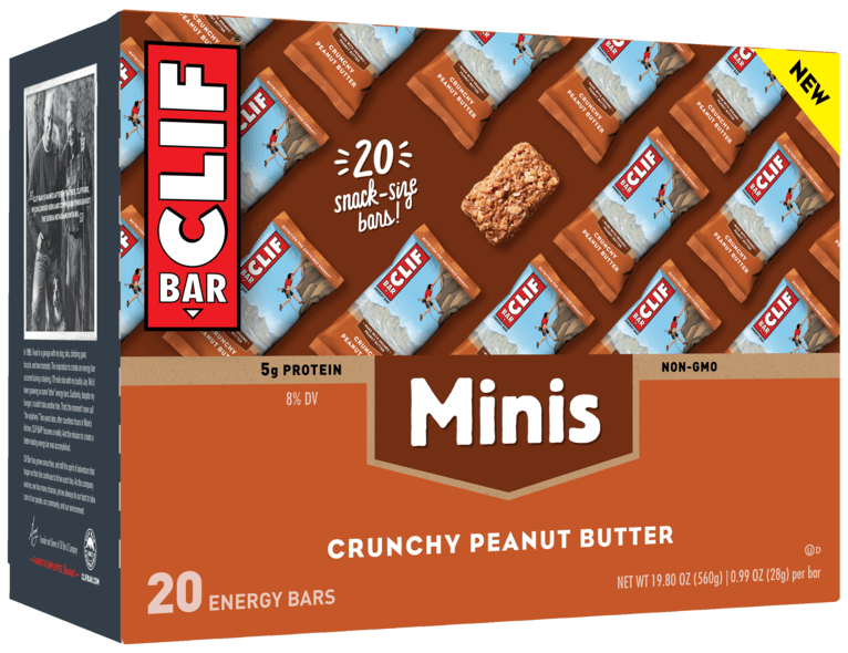 Clif Mini Crunchy Peanut Butter Energy Bar, 20 Count -- 4 Per Case