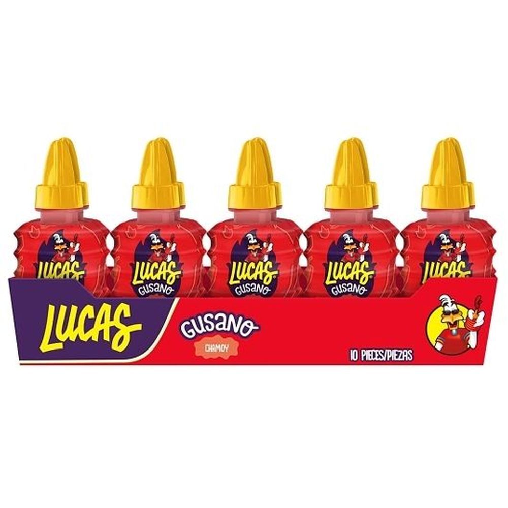 Lucas Gusano Chamoy Candy, 36 Gram -- 300 Per Case