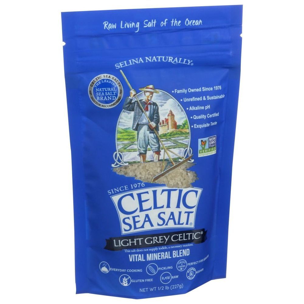 Celtic Sea Salt Selina Naturally Light Grey Celtic Sea Salt, 0.5 Pound -- 6 Per Case