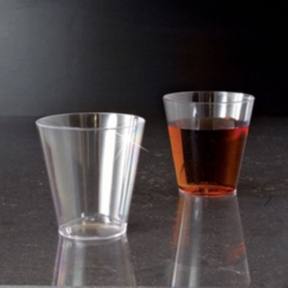 Yoshi Clear Plastic Round Ware Shot Glass, 2 Ounce Capacity -- 2500 Per Case