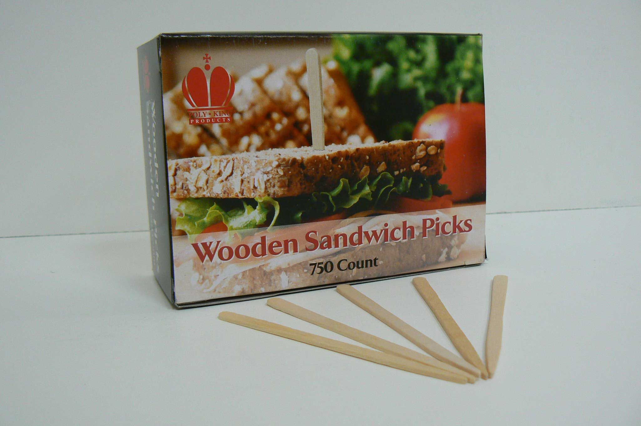 Goldmax 3 1/2 Inch Wooden Sandwich Picks, 750 Count -- 12 Per Case