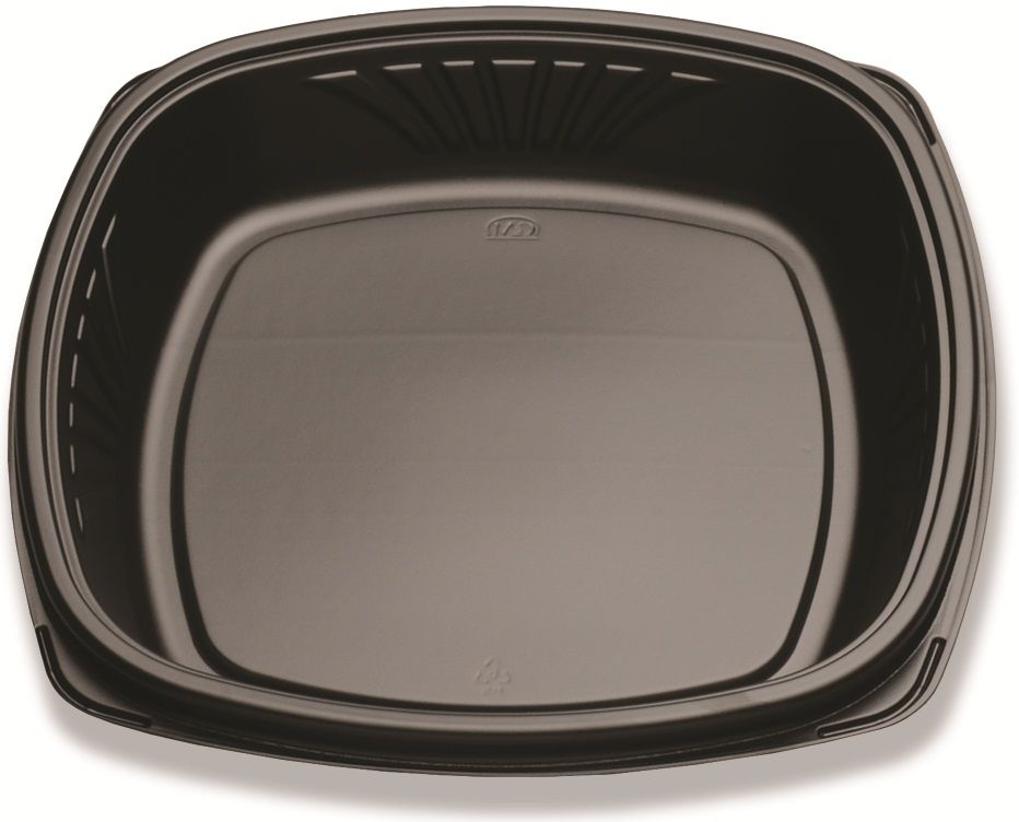 Forum Black Polystyrene Deep Natural Cut Tray, 12 Inch -- 60 Per Case