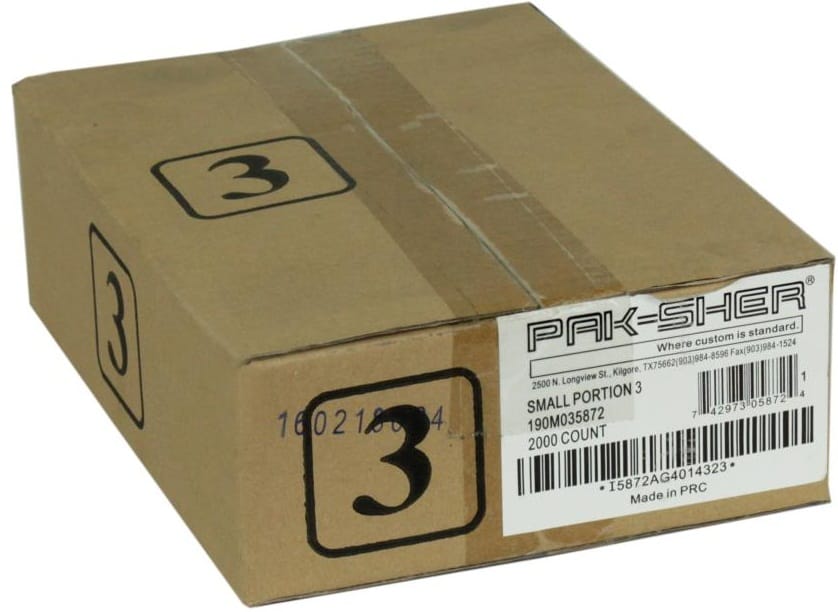Pak-sher Number 3 Food Storage Portion Bag, 6.375 X 7 Inch -- 2000 Per Case