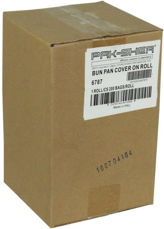 Pak-sher Clear Bun Pan Bag Roll -- 200 Per Case